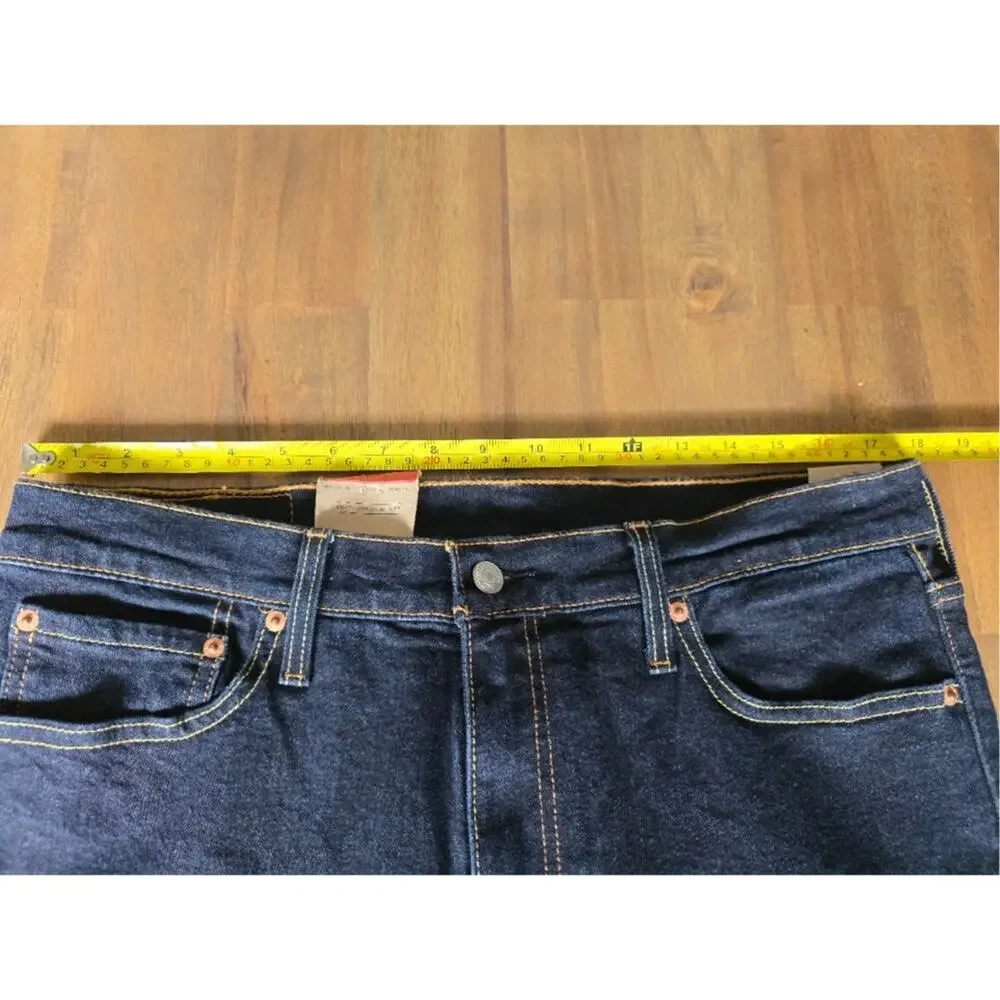 Levi's 513 Slim Straight Jeans Mens Blue Denim 36x30